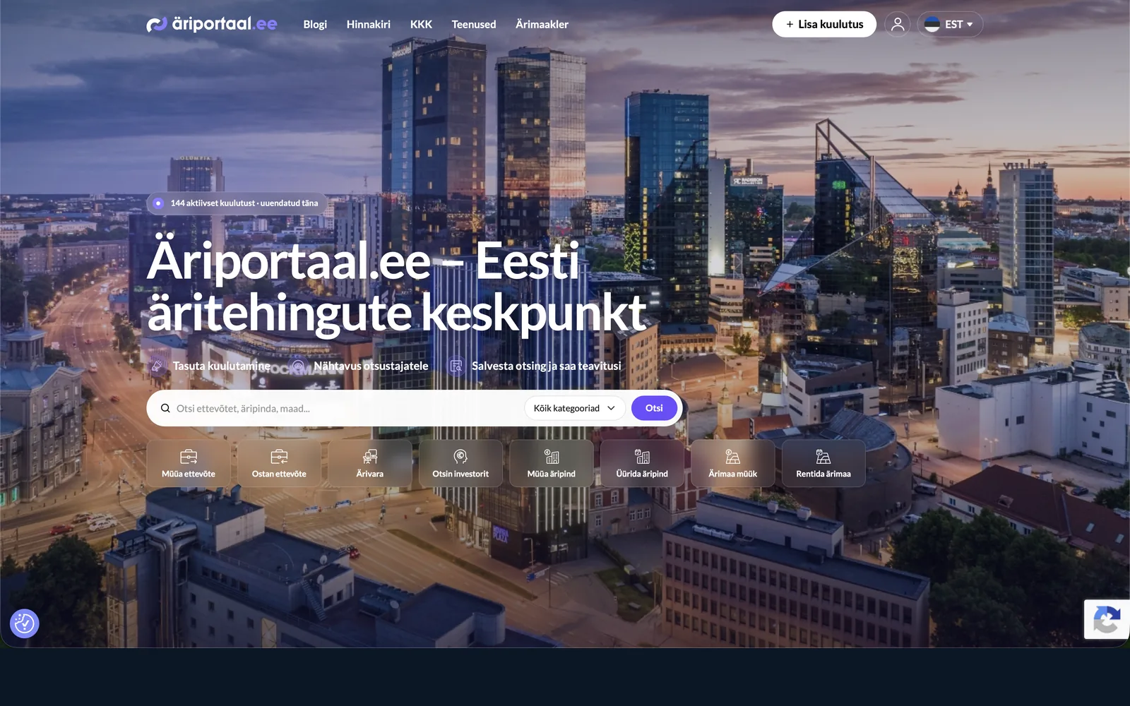 Äriportaal.ee — ekraanipilt