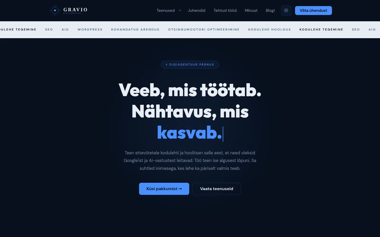 Gravio.ee — ekraanipilt