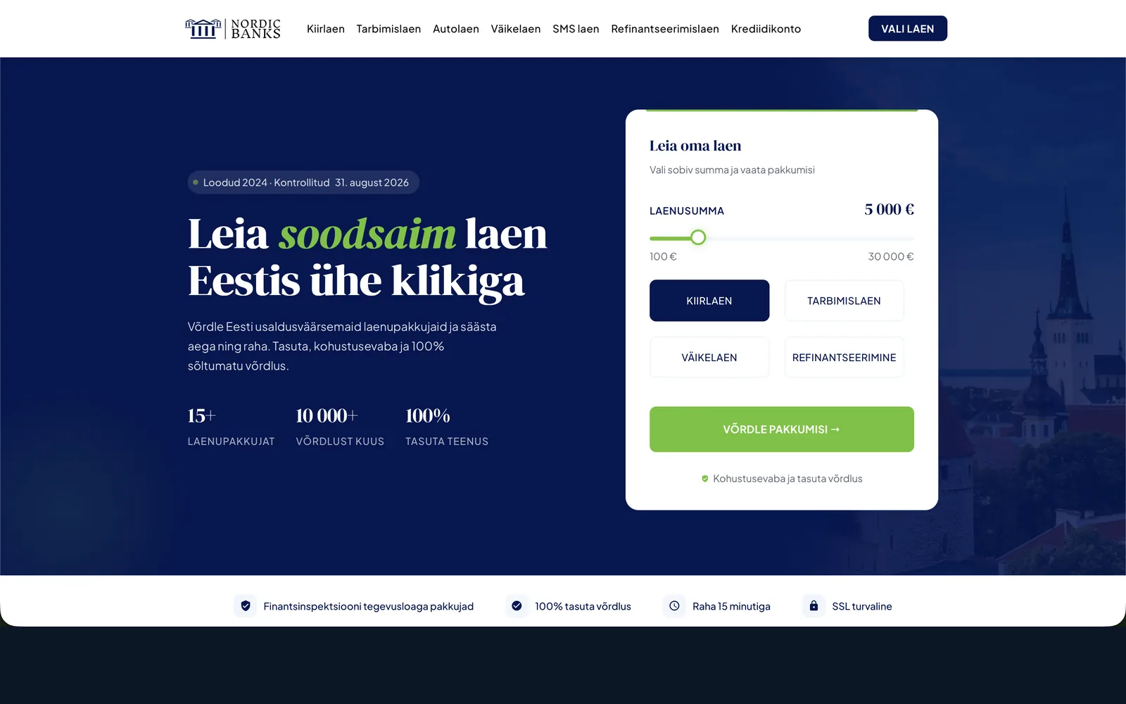 Nordicbanks.ee — ekraanipilt