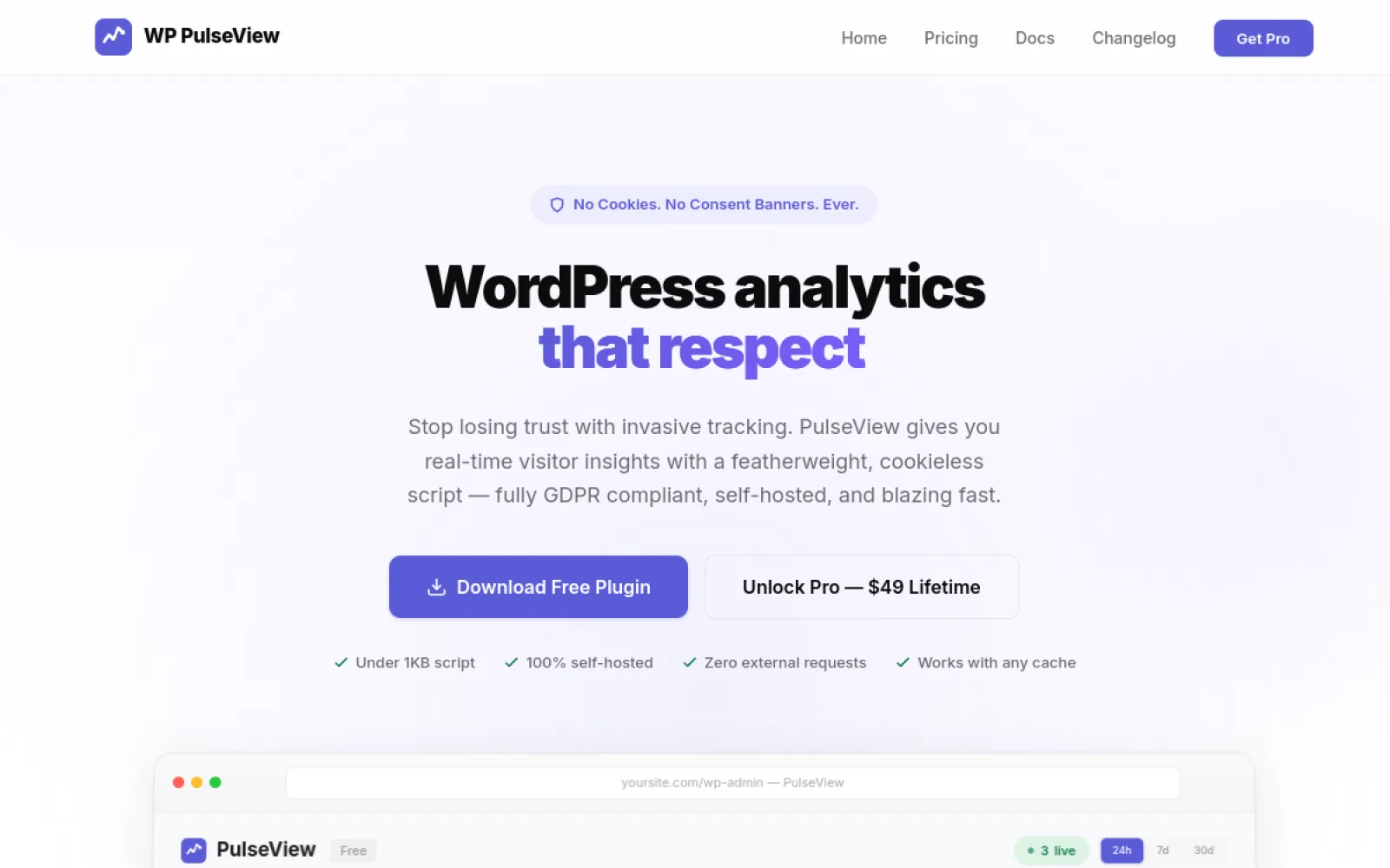 WP Pulse View — ekraanipilt